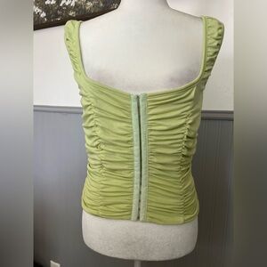 Beige Botany Winx Club Top / Fairy Core / Festival Wear / Green / Size: Large